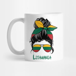 Lithuania girl, Lithuania Flag, Lithuania gift heritage,  Lithuanian girlfriend, Mug